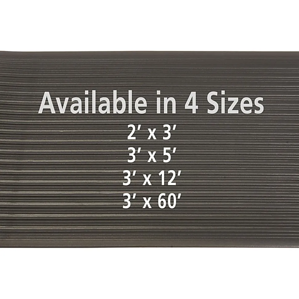 Genuine Joe Air Step Anti-Fatigue Mat, 2' x 3', Black