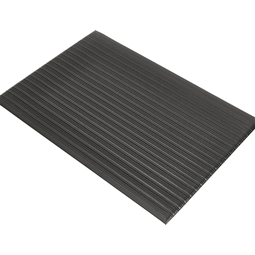 Genuine Joe Air Step Anti-Fatigue Mat, 2' x 3', Black