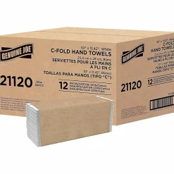Genuine Joe C-Fold 1-Ply Paper Towels, Pack Of 2400 Sheets