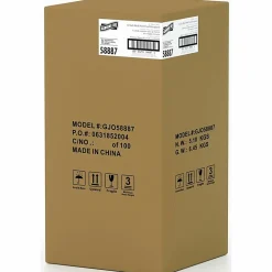 Genuine Joe Classic Round-Top Receptacle, 12 Gallons, Black