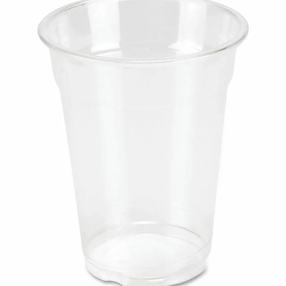 Genuine Joe Clear Plastic Cups - 10 fl oz - 25 / Pack - Clear - Plastic - Cold Drink
