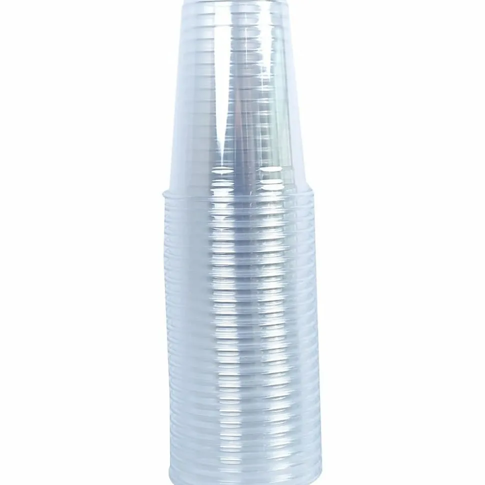 Genuine Joe Clear Plastic Cups - 10 fl oz - 25 / Pack - Clear - Plastic - Cold Drink