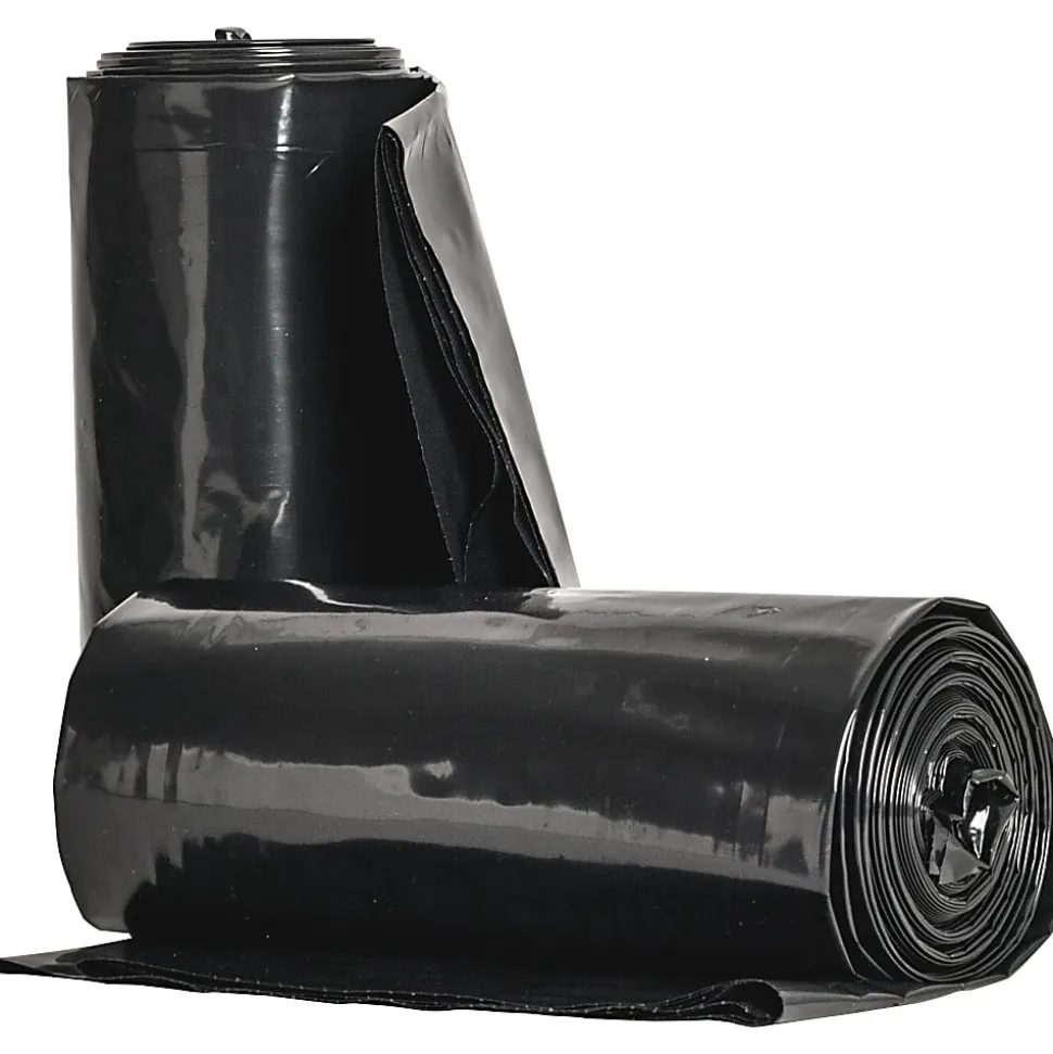 Genuine Joe Contractor Cleanup Trash Bags, 2.5 mil, 42 Gallons, 33" x 48", Black, Box Of 20