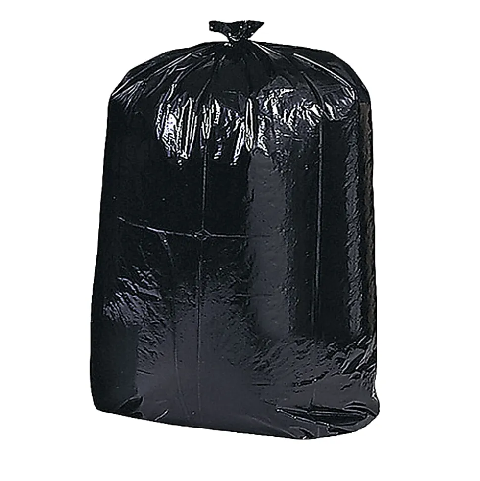 Genuine Joe Contractor Cleanup Trash Bags, 2.5 mil, 42 Gallons, 33" x 48", Black, Box Of 20