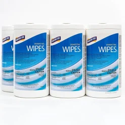 Genuine Joe Disinfecting Wipes - Ready-To-Use - Fresh Citrus Scent - 8" x 7"- Pre-moistened, Strong, Absorbent - White - 75Tub - 6 / Carton - W75F