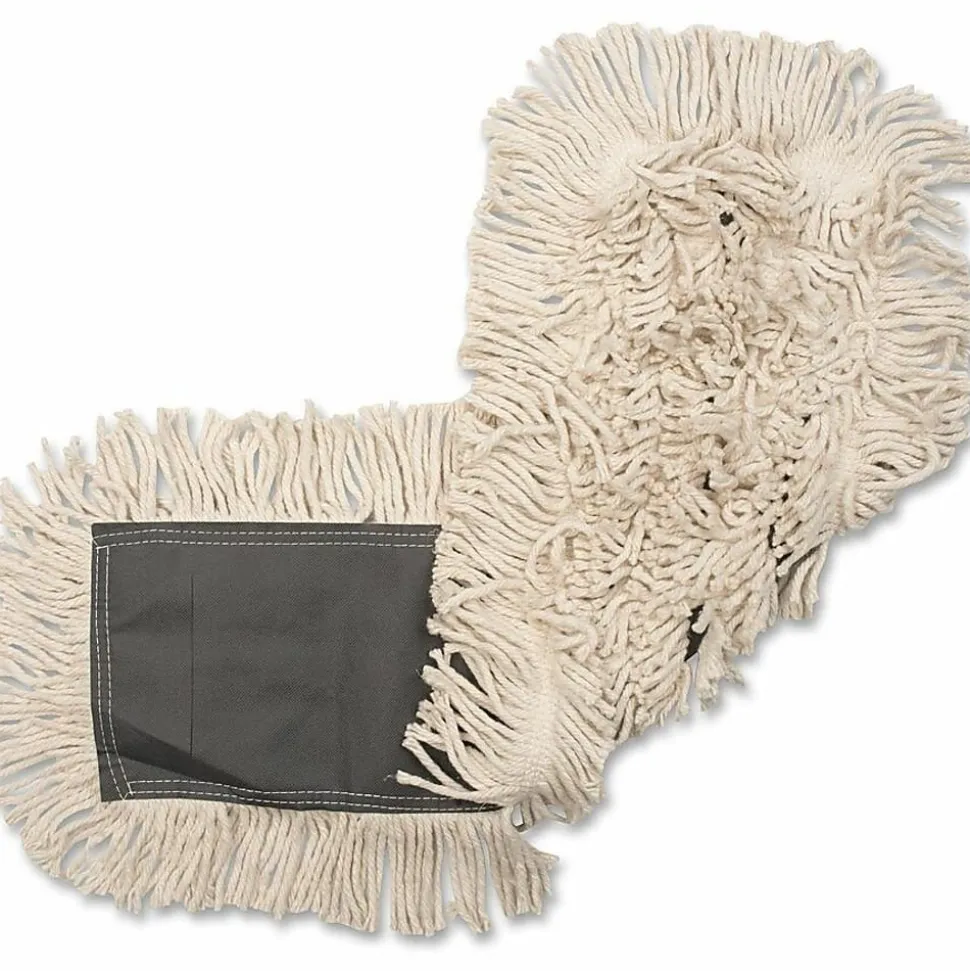 Genuine Joe Disposable Dust Mop Refill - 5"x 36" - Disposable, 4-ply, Looped Ends, Quick Drying, Fray Resistant, Durable, Absorbent, - 00365
