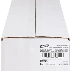 Genuine Joe Flex Drawstring Trash Liners, 0.9 mil, 16 Gallon, White, Box Of 60