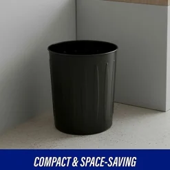 Genuine Joe 6-Gallon Fire-Safe Trash Can, Black