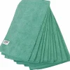 Genuine Joe General Purpose Microfiber Cloth - For Multipurpose - Cloth - 16" x 16"- Chemical Resistant, Oil-free, Lint-free - Green - 12 / Bag