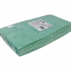 Genuine Joe General Purpose Microfiber Cloth - For Multipurpose - Cloth - 16" x 16"- Chemical Resistant, Oil-free, Lint-free - Green - 12 / Bag