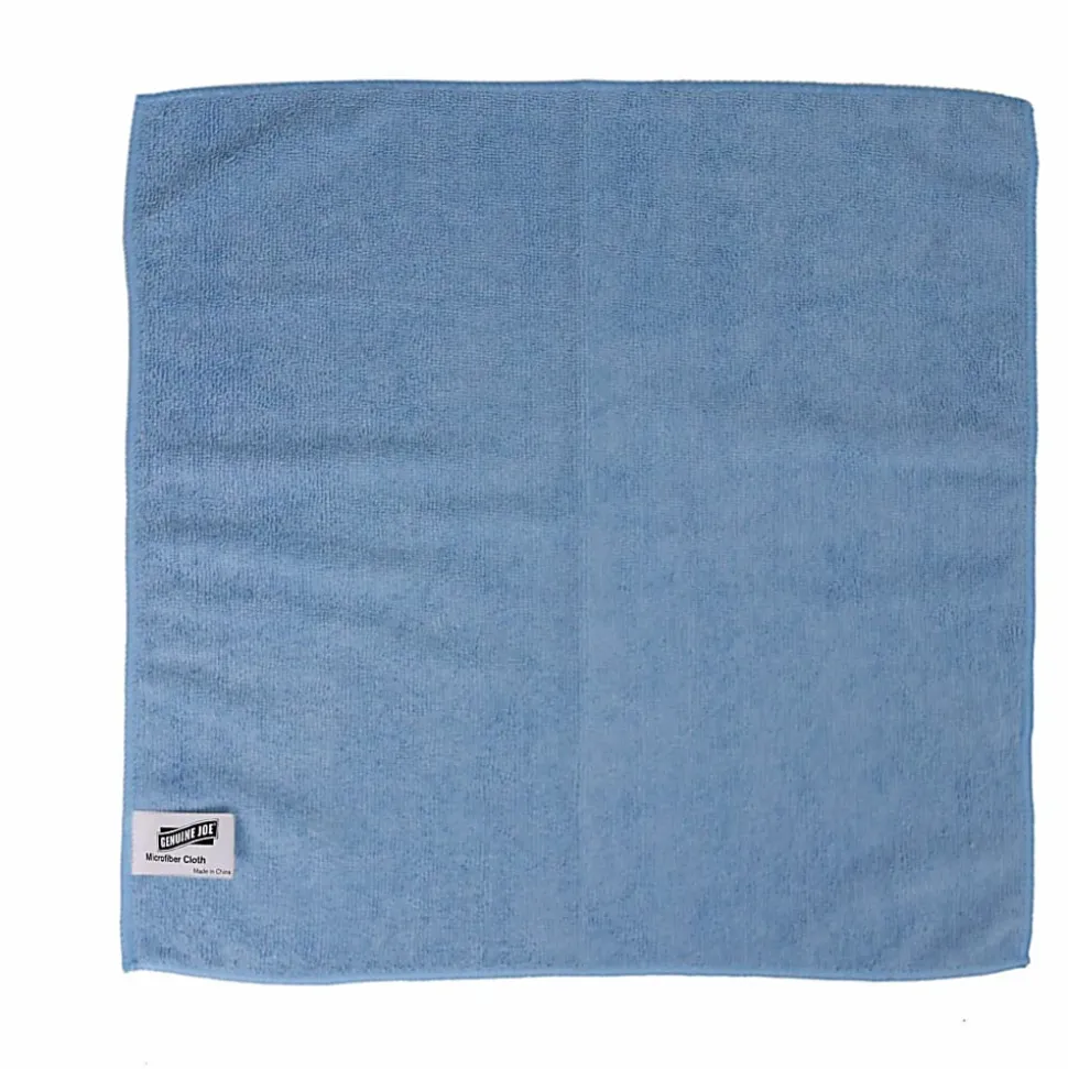 Genuine Joe General Purpose Microfiber Cloth - For Multipurpose - Cloth - 16"x16"- Chemical Resistant, Oi - 39506