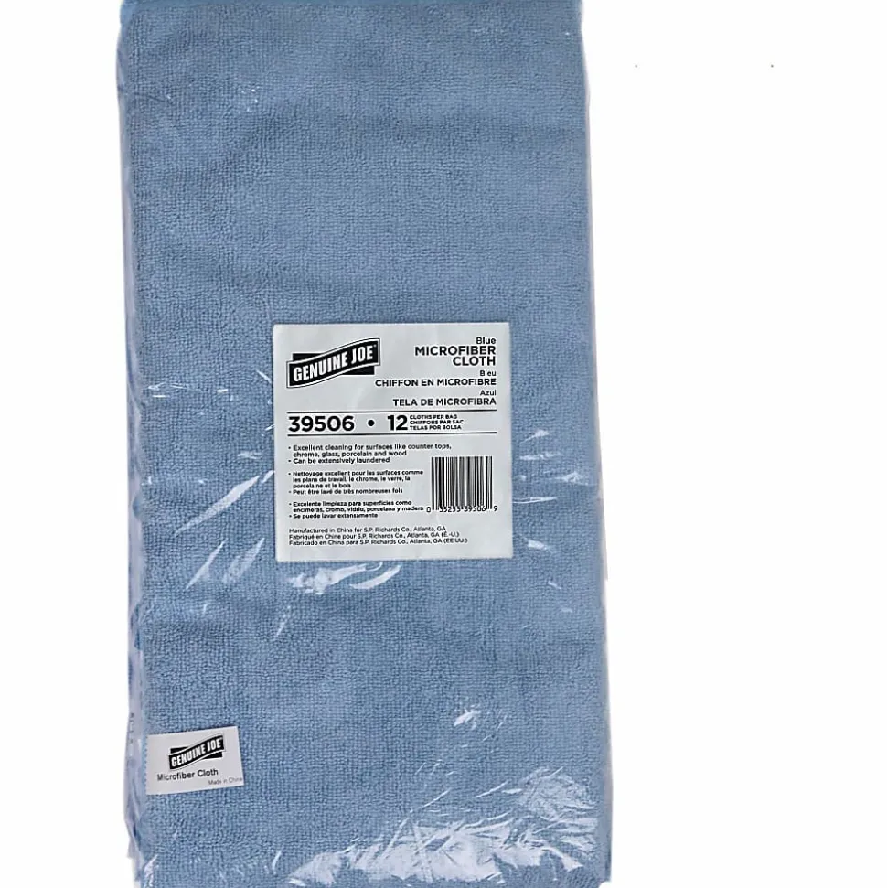 Genuine Joe General Purpose Microfiber Cloth - For Multipurpose - Cloth - 16"x16"- Chemical Resistant, Oi - 39506