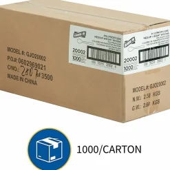 Genuine Joe Heavy/Medium-Weight Polypropylene Spoons, White, Box Of 1,000