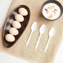 Genuine Joe Heavy/Medium-Weight Polypropylene Spoons, White, Box Of 1,000