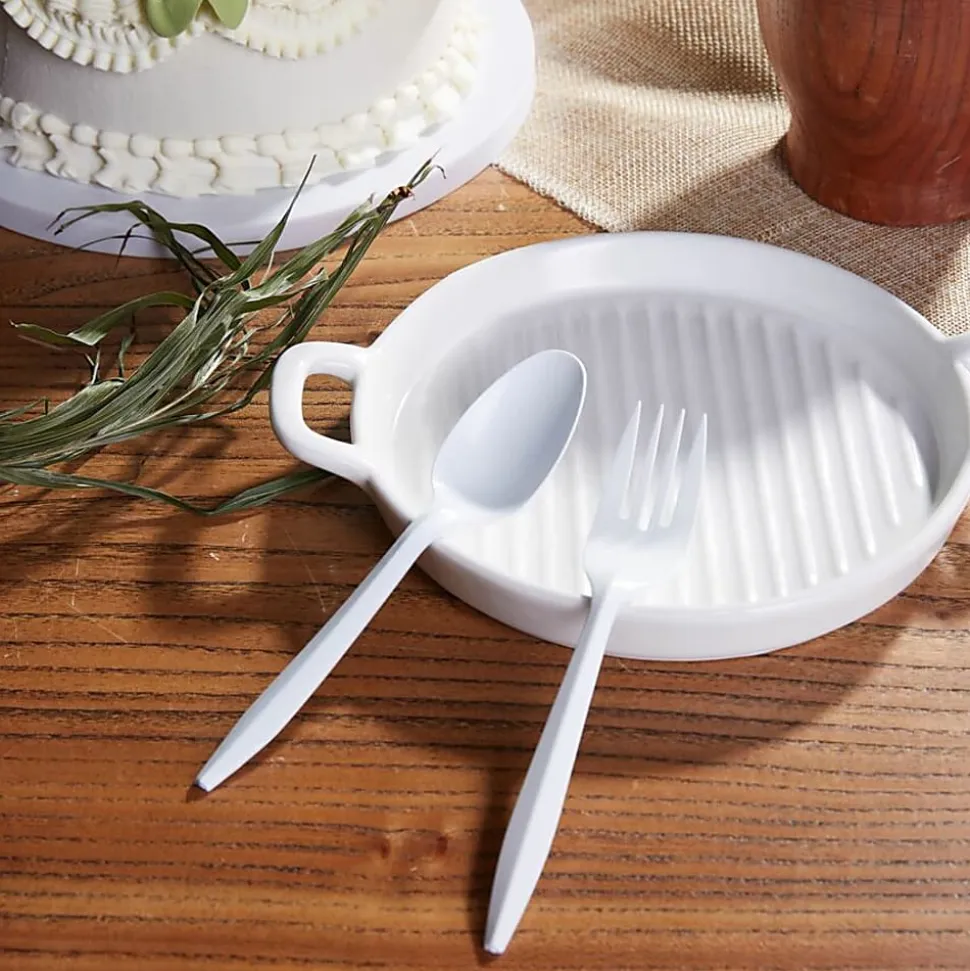 Genuine Joe Heavy/Medium-Weight Polypropylene Spoons, White, Box Of 1,000