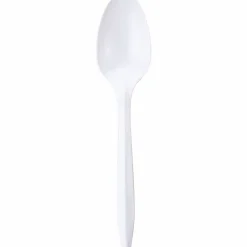 Genuine Joe Heavy/Medium-Weight Polypropylene Spoons, White, Box Of 1,000