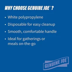 Genuine Joe Heavy/Medium-Weight Polypropylene Forks, White, Box Of 1,000