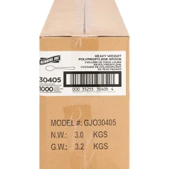 Genuine Joe Heavyweight Spoon - 1 Piece(s) - Spoon - 1 x Spoon - Disposable - Textured - Black - 1000/Carton