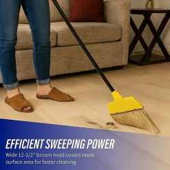 Genuine Joe High-Performance Angled Broom, 12