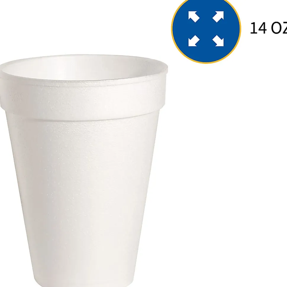 Genuine Joe Hot/Cold Foam Cups, 14 Oz., Carton Of 1000