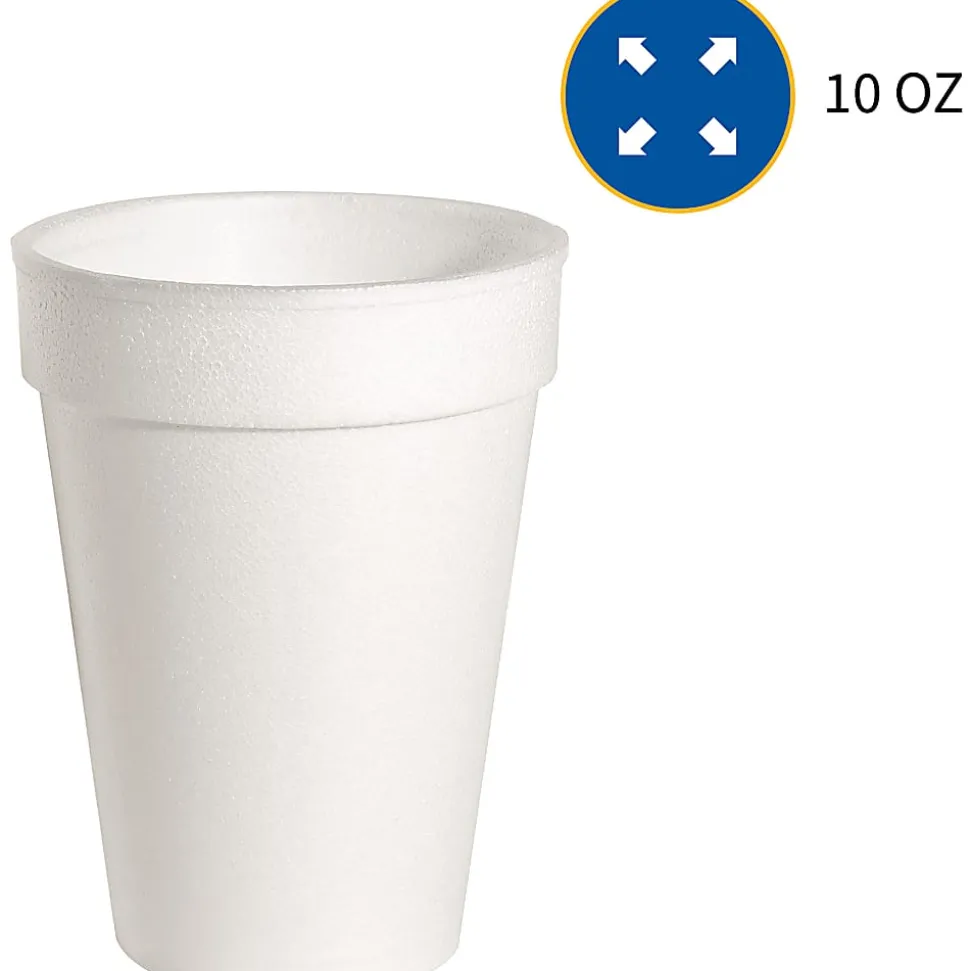 Genuine Joe Hot/Cold Foam Cups, 10 Oz., Carton Of 1000