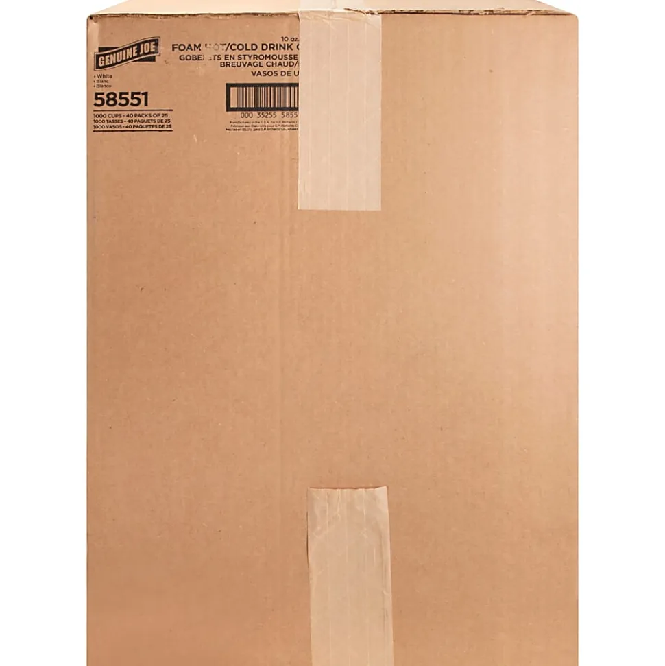 Genuine Joe Hot/Cold Foam Cups, 10 Oz., Carton Of 1000
