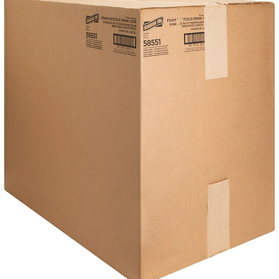 Genuine Joe Hot/Cold Foam Cups, 10 Oz., Carton Of 1000