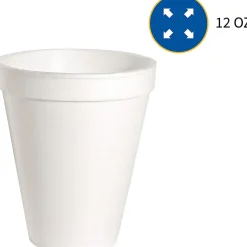 Genuine Joe Hot/Cold Foam Cups, 12 Oz., Carton Of 1000