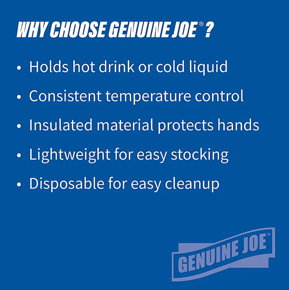Genuine Joe Hot/Cold Foam Cups, 12 Oz., Carton Of 1000