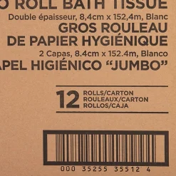 Genuine Joe Jumbo Jr Dispenser Bath Tissue Roll - 2 Ply - 3.30