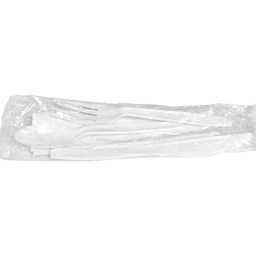 Genuine Joe Knife/Fork/Spoon Utensil Kits, Carton Of 250