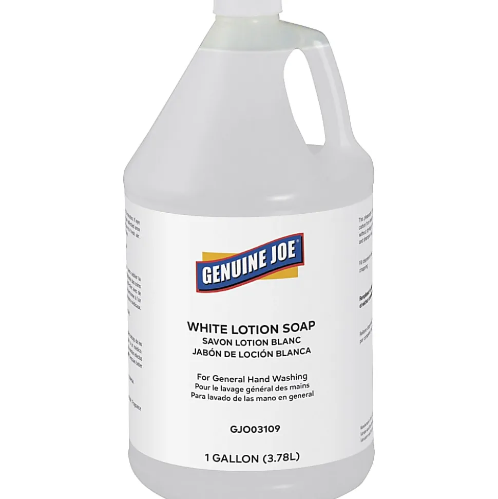 Genuine Joe Lotion Soap - 1 gal - Ink Remover, Oil Remover, Dirt Remover, Grease Remover, Grime Remover, Carbon Remover - 03109CT