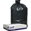 Genuine Joe Low Density Black Can Liners - 33 gal Capacity - 33"x 39"x1.20 mil (30 Micron) Thickness - 98207, 100-Pack