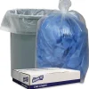 Genuine Joe Low Density Can Liners - 45 gal Capacity - 40"x 46" x 1.40 mil (36 Micron) Thickness - Low Density - Clear - Recycled - 100 / Carton