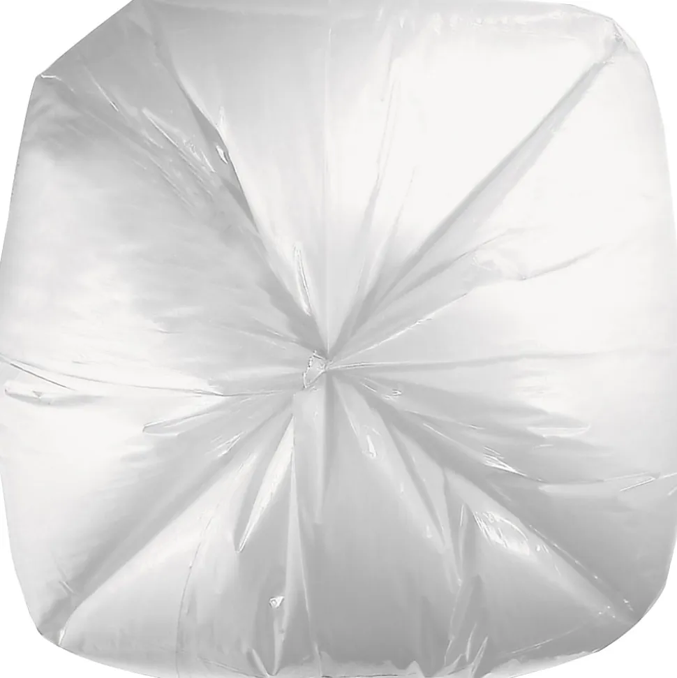 Genuine Joe Low Density White Can Liners, 45 gal Capacity, 40"x 46"x0.90 mil (23 Micron) Thickness, 100 Count - 4046W