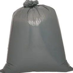 Genuine Joe Maximum Strength Trash Can Liners, 1.7mil, 55 Gallons, 39" x 56", Black, Box Of 50