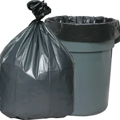 Genuine Joe Maximum Strength Trash Can Liners, 1.7mil, 55 Gallons, 39