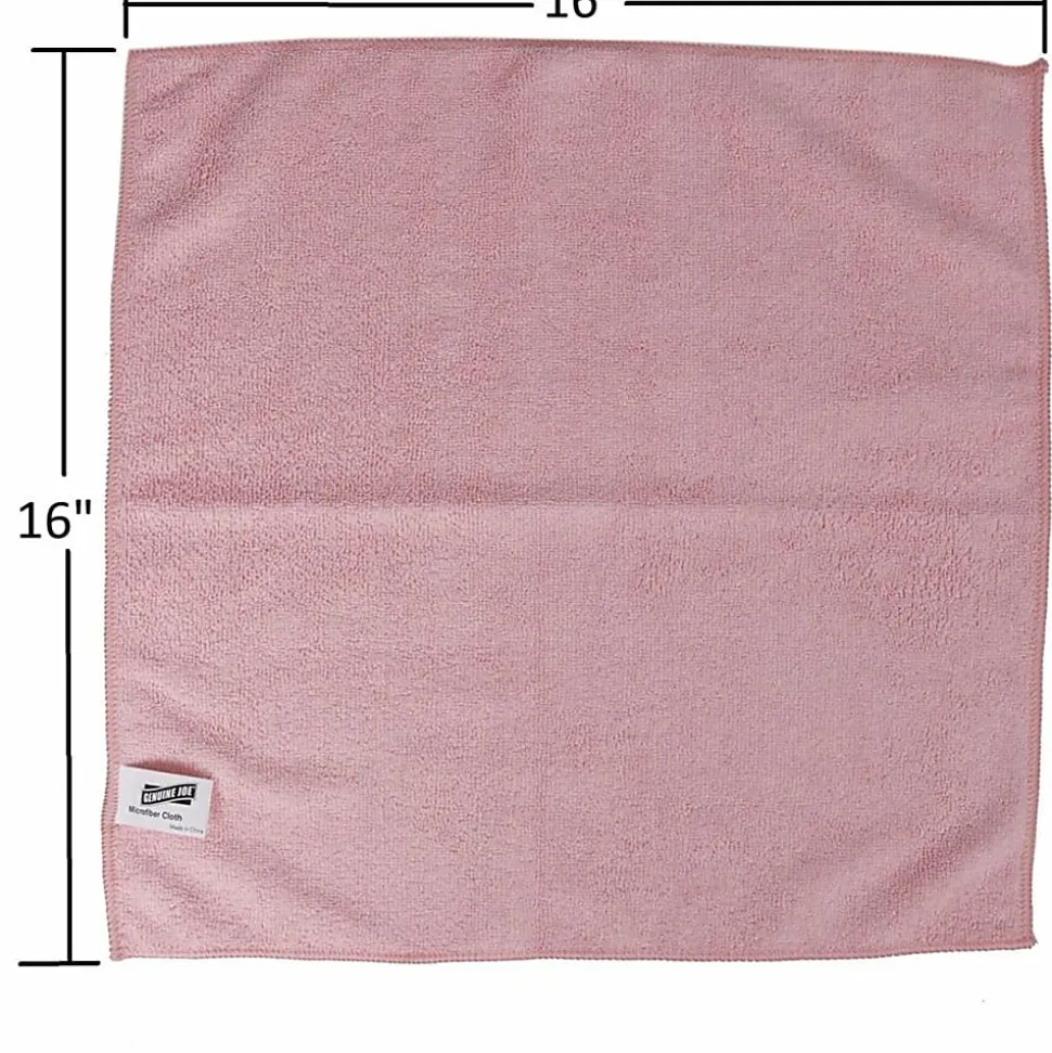 Genuine Joe Microfiber Cleaning Cloths, Box Of 4