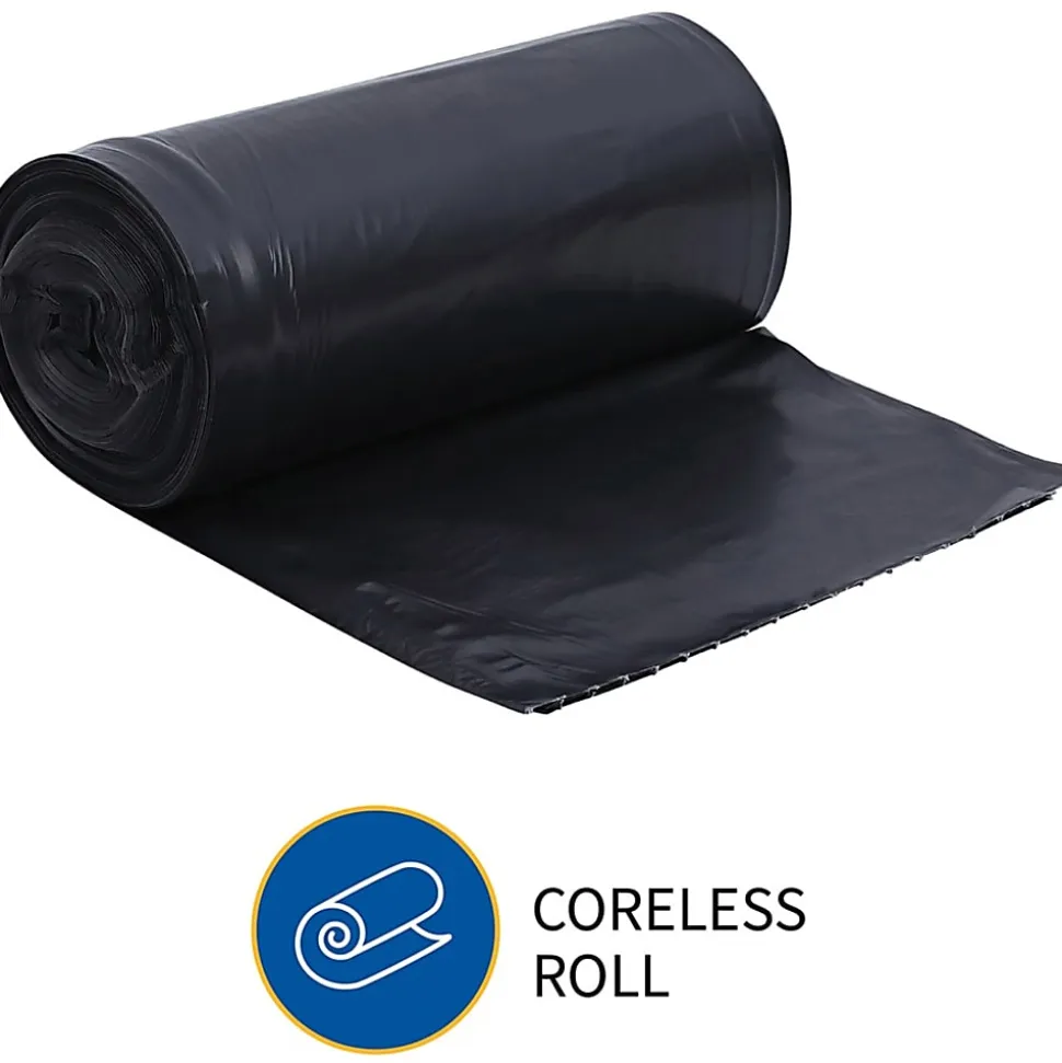 Genuine Joe 1.5 mil Trash Bags, 33 gal, 33"W, Brown, 100 Bags