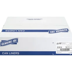 Genuine Joe 0.6 mil Trash Bags, 0.6 mil, 60 gal, 38