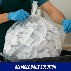 Genuine Joe 0.6 mil Trash Bags, 0.6 mil, 60 gal, 38