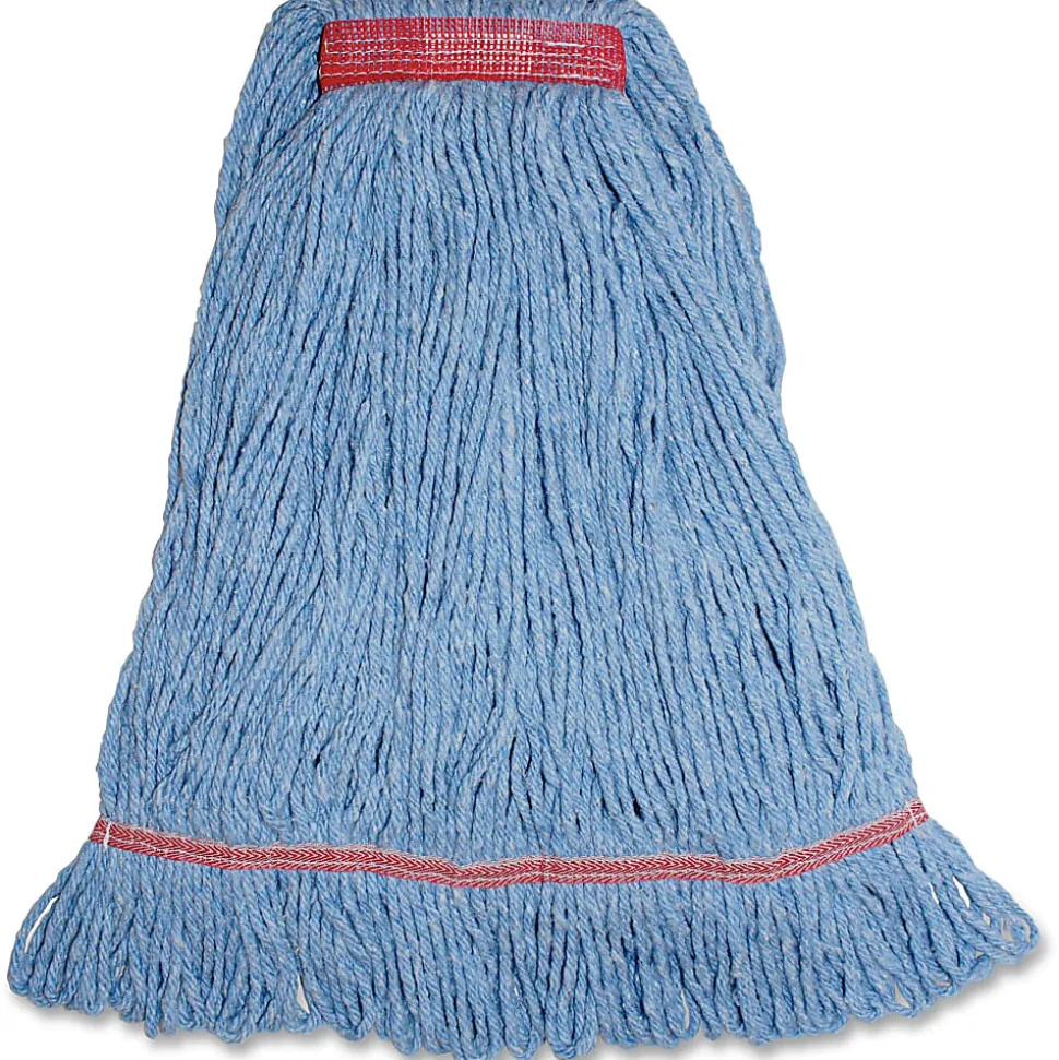 Genuine Joe Narrow Band Large Mophead - Large - Rayon, Cotton, Cotton, Fiber - 1 Each