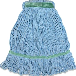 Genuine Joe Narrow Band Medium Mophead - Medium - Rayon, Cotton, Fiber, Cotton - 1 Each