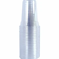 Genuine Joe 9 oz Clear Plastic Cups - 9 fl oz - Clear - Plastic - Cold Drink, Beverage - 50 / Pack
