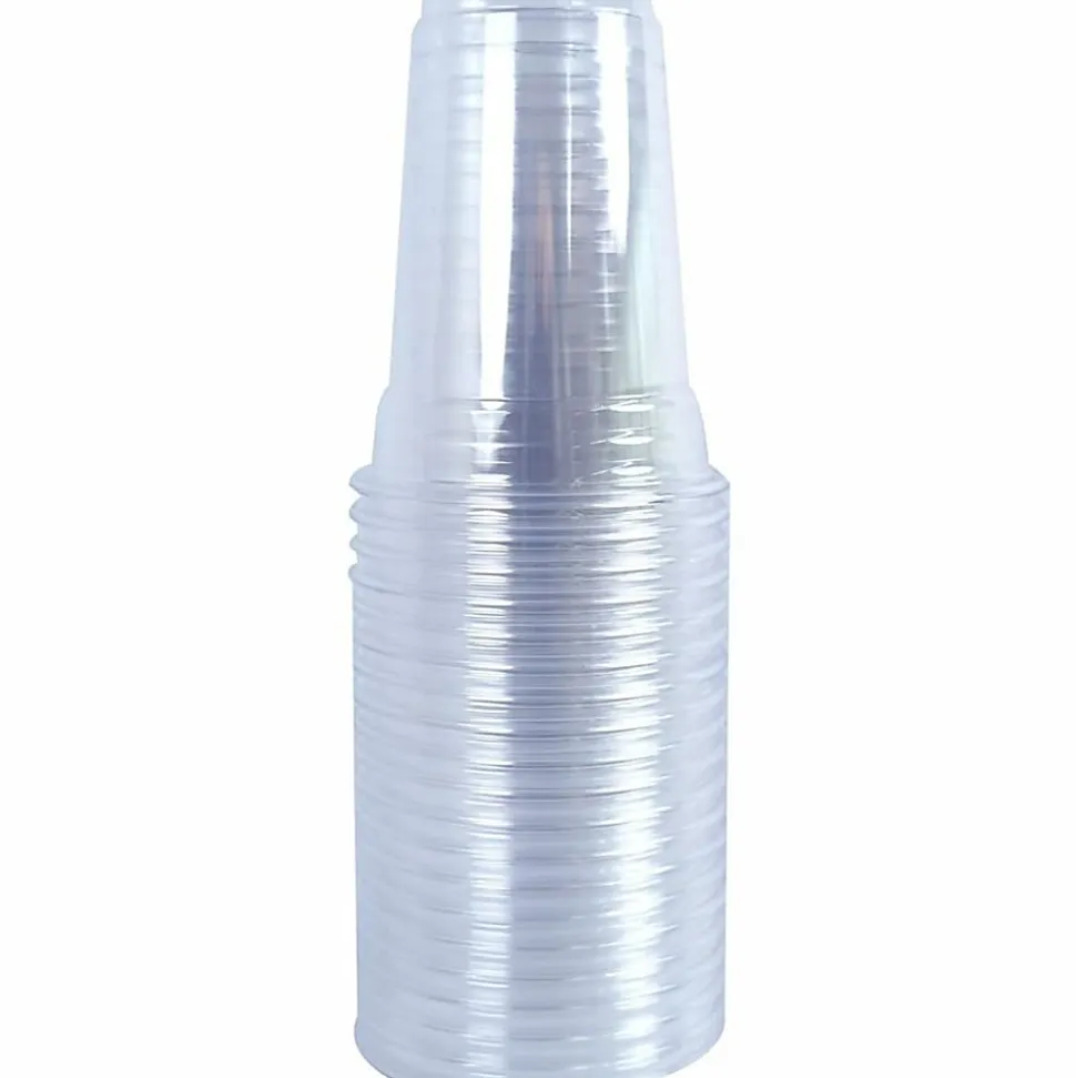 Genuine Joe 9 oz Clear Plastic Cups - 9 fl oz - Clear - Plastic - Cold Drink, Beverage - 50 / Pack