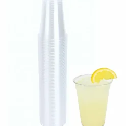 Genuine Joe 9 oz Clear Plastic Cups - 9 fl oz - Clear - Plastic - Cold Drink, Beverage - 50 / Pack
