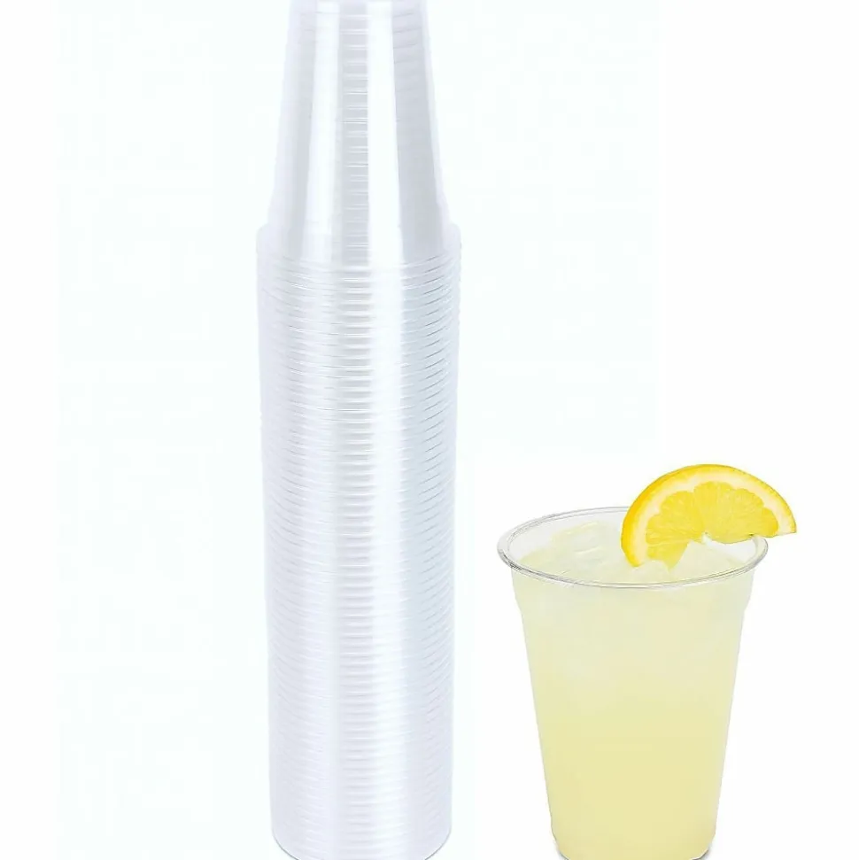 Genuine Joe 9 oz Clear Plastic Cups - 9 fl oz - Clear - Plastic - Cold Drink, Beverage - 50 / Pack