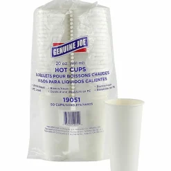 Genuine Joe 20 oz Disposable Hot Cups, 19051