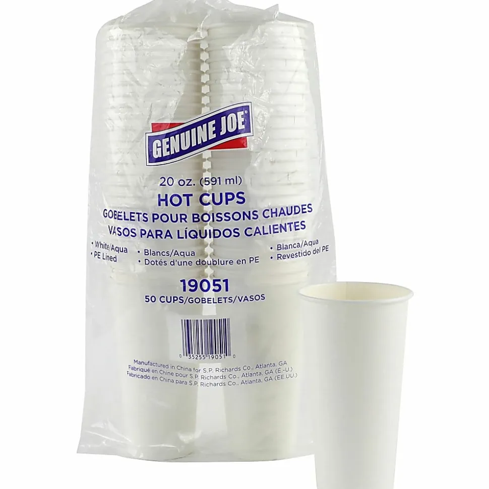 Genuine Joe 20 oz Disposable Hot Cups, 19051