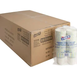 Genuine Joe 12 oz Hot Beverage Cups - 12 fl oz - Assorted - Paper - Hot Chocolate, Cappuccino, Tea, Coffee, Beverage - 50/Pack - 20 / Carton